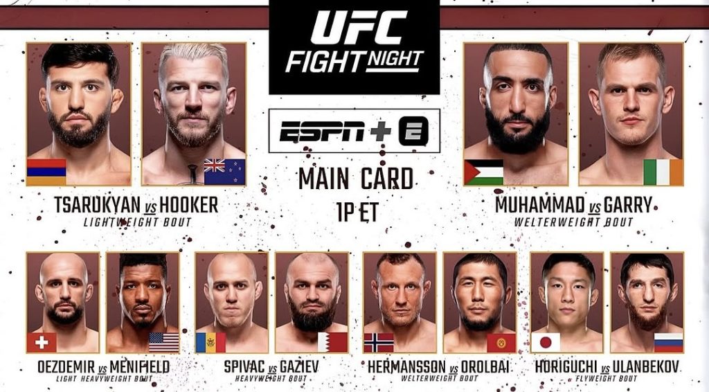 UFC Fight Night: Tsarukyan vs. Hooker